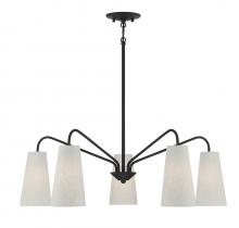  1-1786-5-89 - Edgewood 5-Light Chandelier in Matte Black