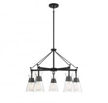  1-1832-5-89 - Lakewood 5-Light Chandelier in Matte Black