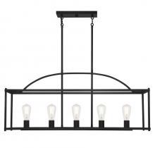 Savoy House 1-190-5-89 - Palladian 5-Light Linear Chandelier in Matte Black