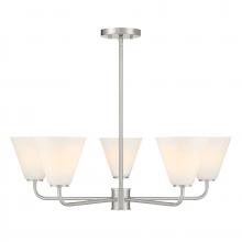  1-4015-5-SN - Blair 5-Light Chandelier in Satin Nickel