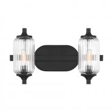  8-3024-2-BK - Holton 2-Light Bathroom Vanity Light in Matte Black