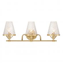  8-3596-3-322 - Candler 3-Light Bathroom Vanity Light in Warm Brass