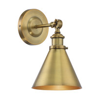  9-0901-1-322 - Glenn 1-Light Adjustable Wall Sconce in Warm Brass