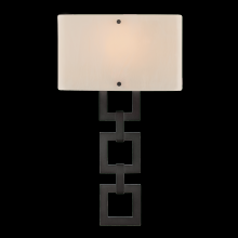  CSB0033-0B-GM-BG-E2 - Carlyle Square Link Cover Sconce-0B 11"