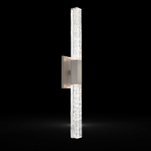  IDB0060-02-BS-GC-L3-RTS - Axis Double Sconce-Beige Silver-Clear Textured Cast Glass-Ready to Ship