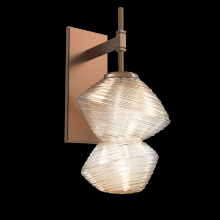  IDB0089-01-BB-A-L1 - Mesa Sconce-Burnished Bronze-Amber Blown Glass