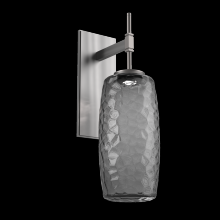  IDB0091-01-SN-S-L1 - Vessel Tempo Sconce (Large)-Satin Nickel-Smoke Blown Glass-LED 2700K