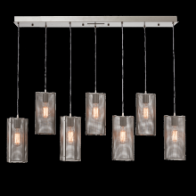 Hammerton PLB0019-05-BB-0-C01-E2 - Uptown Mesh Linear Multi-Pendant-05-Novel Brass-Frosted Glass-Cloth Braided Cord-LED 3000K