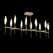  PLB0050-67-HB-CA-001-L1 - Rock Crystal Linear Suspension-67-Heritage Brass