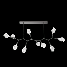  PLB0059-BC-GP-BC-001-L1 - Blossom 10pc Branch-Graphite-Blossom Clear Blown Glass