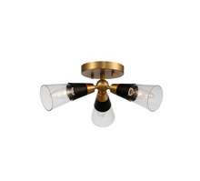  513141BNB - Ponti 3 Light Semi Flush