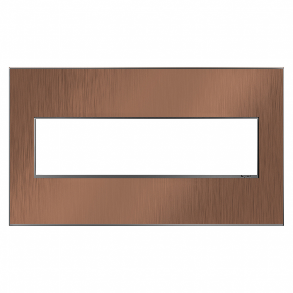 Adorne® Copper Four-Gang Screwless Wall Plate