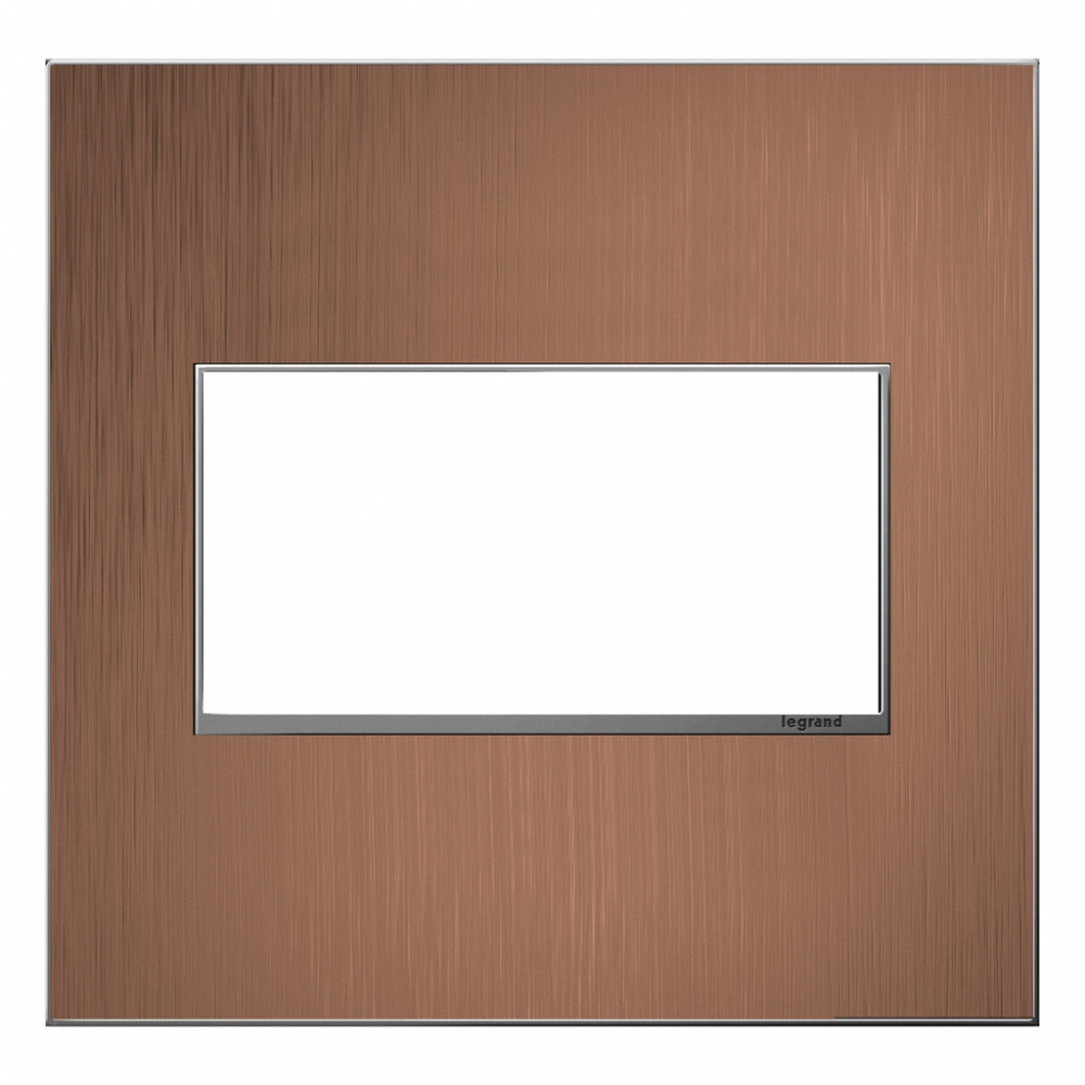 Adorne® Copper Two-Gang Screwless Wall Plate