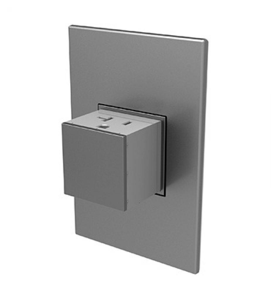 Adorne® 20A One-Gang Pop-Out Outlet, Magnesium