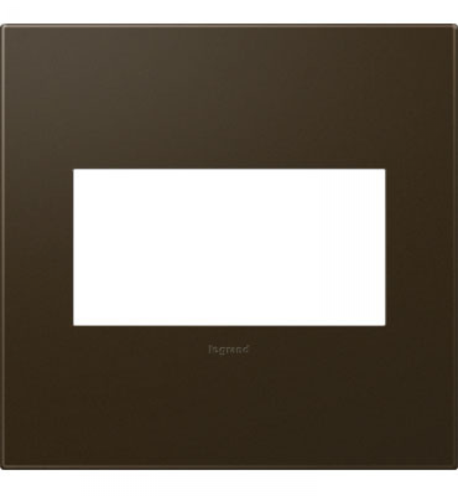 Adorne® Bronze Two-Gang Screwless Wall Plate