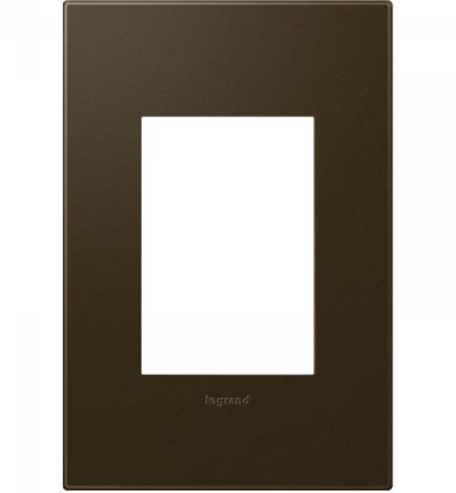 Adorne® Bronze One-Gang-Plus Screwless Wall Plate