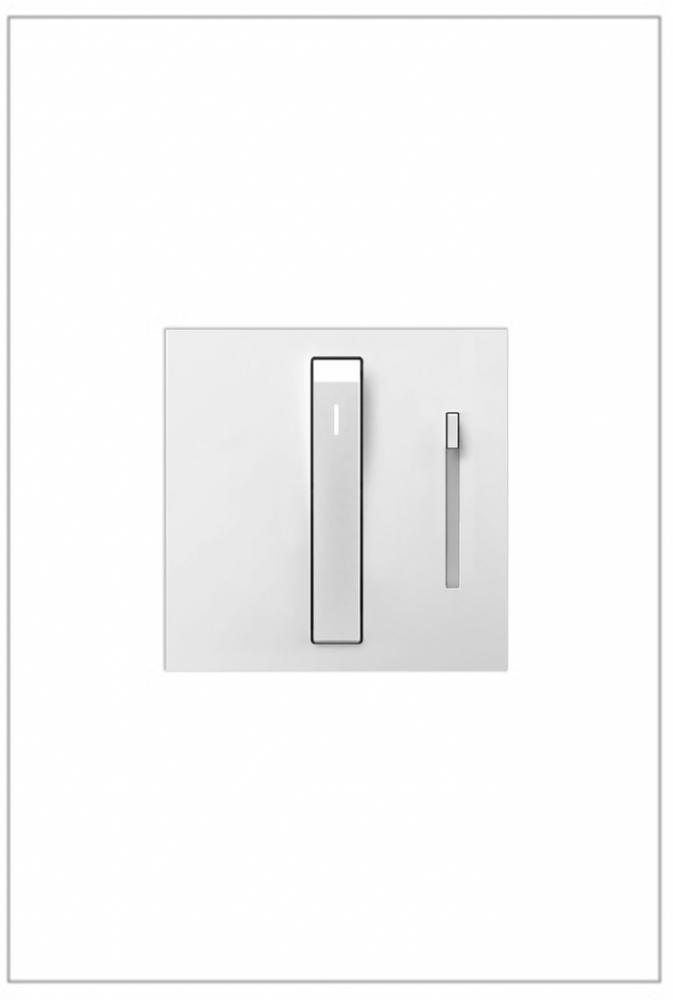 Adorne® Whisper® Tru-Universal Dimmer, White, with Microban®