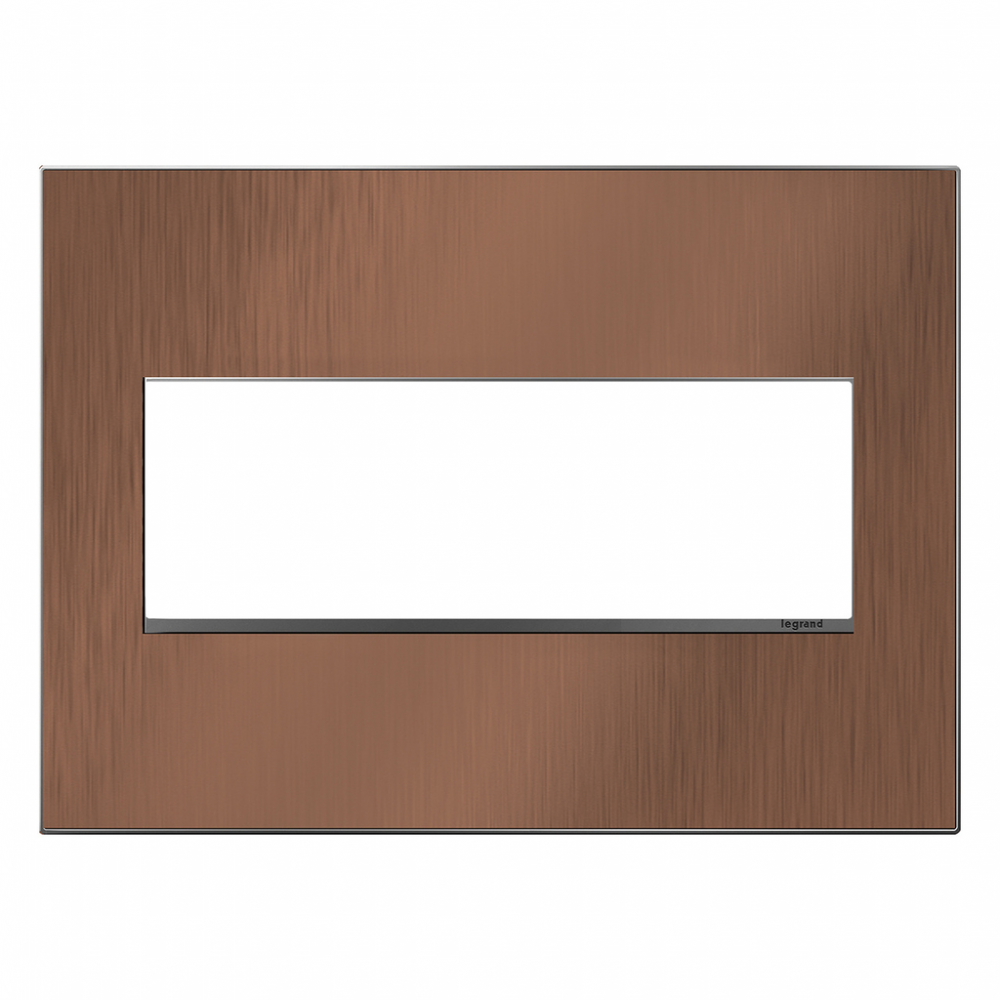 Adorne® Copper Three-Gang Screwless Wall Plate