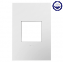  AWP1G2WHW10 - adorne® Gloss White-on-White One-Gang Screwless Wall Plate with Microban®