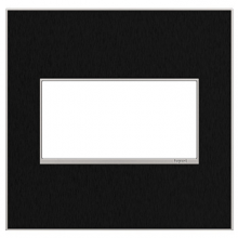 Legrand AWM2GBLS4 - adorne? Black Stainless Two-Gang Screwless Wall Plate