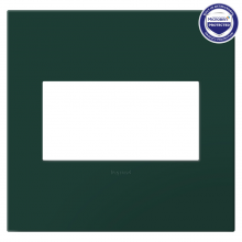 Legrand AWP2GEG - adorne® Evergreen Two-Gang Screwless Wall Plate with Microban®