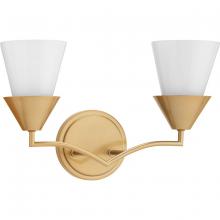 Progress P300496-205 - Pinellas Collection Two-Light Soft Gold Contemporary Vanity Light