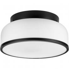 Progress P350255-31M - Parkhurst Collection Two-Light Matte Black New Traditional 11-1/4&#34; Flush Mount Light