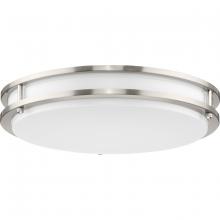 Progress P350275-009-CS - Abide Collection 5-CCT Integrated LED Brushed Nickel Contemporary 14&#34; Medium Flush Mount Light