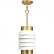  P500194-160 - POINT DUMEÂ® byJeffrey Alan Marks for Progress Lighting Onshore Collection Brushed Brass Pendant