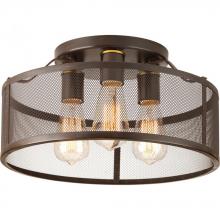  P3452-20 - Swing Collection Three-Light 15" Flush Mount