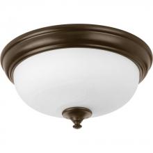  P350002-020-30 - One-Light 13" LED Alabaster Glass Flush Mount