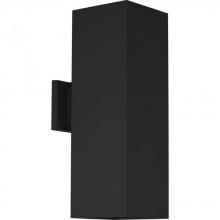  P5644-31 - 6" Square Two-Light Black Up/Down Modern Outdoor Wall Light