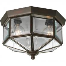  P5788-20 - Three-Light Beveled Glass 9-3/4" Close-to-Ceiling