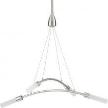  P400262-009-30 - Kylo LED Collection Four-Light Brushed Nickel and Frosted Acrylic Modern Style Chandelier Light