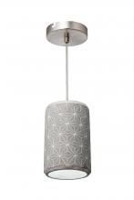  211M01B - Concrete 1-Lt Geostar Mini Pendant