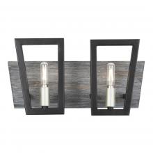  260B02BLG - Zag 2-Lt Bath - Black/Grey Wood