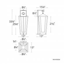  WS-W33534-30-BK - Manchester Outdoor Wall Sconce