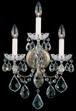 Schonbek 1870 3652-49S - New Orleans 3 Light 120V Wall Sconce in Black Pearl with Clear Crystals from Swarovski