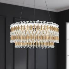  S8124-22O - Tahitian 25in LED 3000K/3500K/4000K 120V-277V Pendant in Heirloom Gold with Clear Optic Crystal