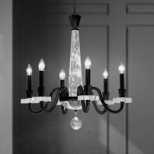  S9327-76OH - Amadeus 6 Light 120V Chandelier in Heirloom Bronze with Optic Haze Quartz