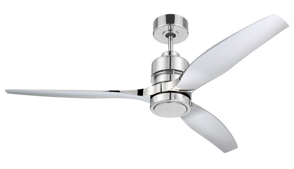 52" Sonnet ceiling fan in Polished Nickel w/ Polished Nickel Polycarbonate Blades, WIFI control