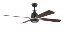  BEC52FBBNK4 - 52" Beckett in Flat Black/Brushed Polished Nickel w/ Grey Walnut Blades