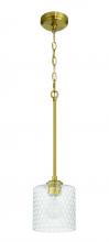  60591-SB - Claire 1 Light Mini Pendant in Satin Brass