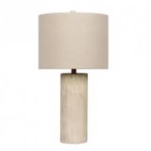  86200 - Distressed Wood Base with Linen Hardback Shade