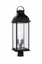  ZA7225-MN - Bent Tree 3 Light Outdoor Post Mount in Midnight