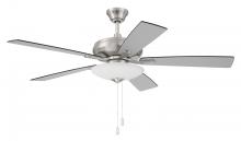  ECF111BNK5-BNGW - 52" Eos 3 Light Bowl in Brushed Polished Nickel w/ Brushed Nickel/Greywood Blades