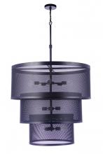  58992-FB - Mesh 12 Light Pendant in Flat Black