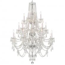  1157-CH-CL-MWP - Traditional Crystal 20 Light Hand Cut Crystal Polished Chrome Chandelier