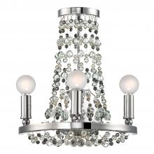  1542-CH-MWP - Channing 3 Light Hand Cut Crystal Polished Chrome Sconce