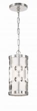 Crystorama 2260-PN - Libby Langdon- Jennings 1 Light Polished Nickel Pendant